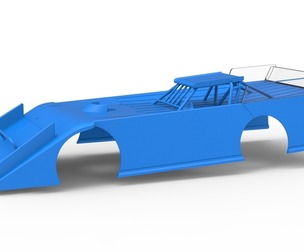 Shell of Wedge Dirt Late model Scale 1:25