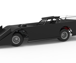 Wedge Dirt Late model while turning Scale 1:25