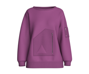 Girls Tactical Sleeve-Pocket Sweatshirt | Marvelous / Clo3d / obj / fbx