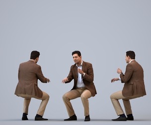00142_Connor010 Adult Caucasian man sitting in office wearing transitional seasonal business attire