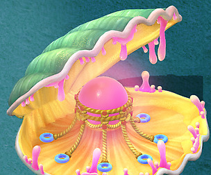 Submarine cartoon world - huge pearl shellfish