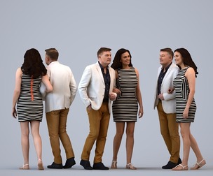 00189_Cameron010 Adult Caucasian couple bonding in public space wearing summer casual attire