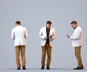 00190_Eliot004 Adult Caucasian male standing in office wearing autumn or spring business attire,