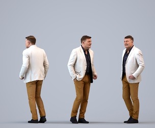 00190_Eliot005 Adult Caucasian man walking through office in autumn or spring business attire