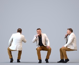 00190_Eliot009 Adult Caucasian man waiting in office wearing transitional seasonal business attire