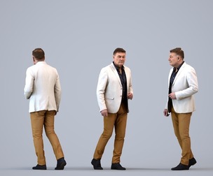 00190_Eliot003 Adult Caucasian male walking through office in autumn or spring business attire