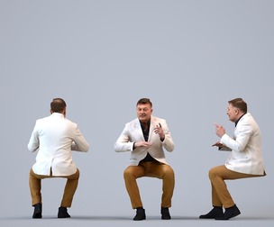 00190_Eliot010 Adult Caucasian male talking in office wearing transitional seasonal business attire