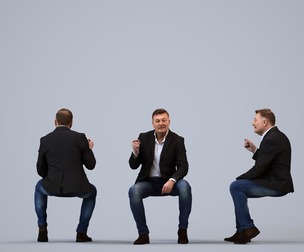 00193_Eliot010 Adult Caucasian man talking in office wearing autumn or spring business attire