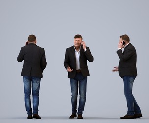 00193_Eliot004 Adult Caucasian man calling in office wearing transitional seasonal business attire