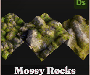 Substance Designer | Mossy Rocks Material