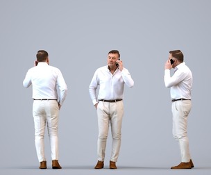 00195_Eliot005 Adult Caucasian man calling on smartphone in office setting