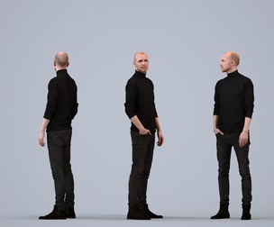 00197_Lucian006 Adult Caucasian man waiting in public space wearing autumn or spring attire