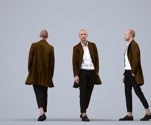 00202_Lucian003 Adult Caucasian man walking through public space in autumn business attire