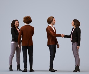 00207_Aimee0011 Adult Black professional talking in office wearing autumn or spring business attire