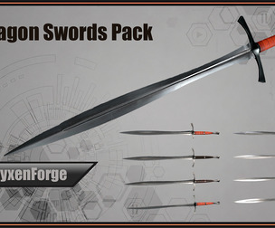 Dragon Swords Pack (Game Ready)
