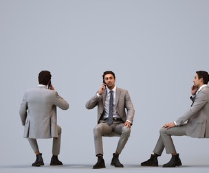 00219_Paul0010 Adult Middle Eastern man calling in office wearing transitional business attire