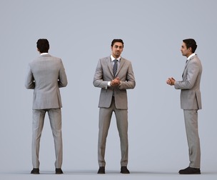 00219_Paul0006 Adult Middle Eastern man presenting in office wearing autumn or spring business