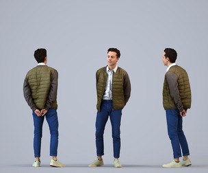00227_Kadek0014 Adult Caucasian man waiting in public space wearing autumn or spring attire