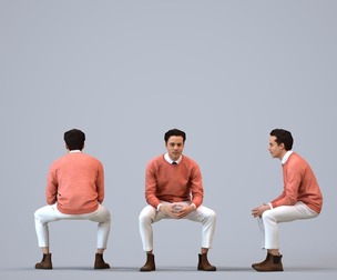 00231_Kadek0014 Adult Caucasian man sitting in office wearing casual transitional seasonal clothing