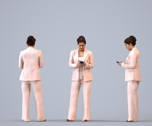 00235_Aamina0005 Adult Caucasian woman standing in office wearing autumn or spring business attire