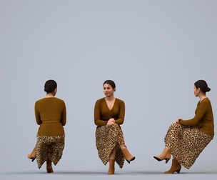 00238_Nur0007 Adult Latino woman relaxing at home in autumn or spring attire