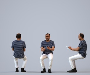 00240_Zeef008 Adult Indian male sitting in restaurant wearing casual summer clothing
