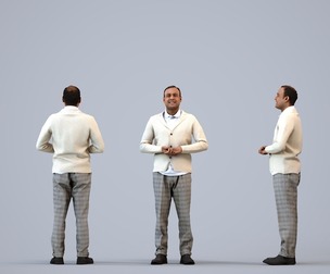 00241_Zeef0006 Adult Indian male waiting in office wearing autumn or spring business attire