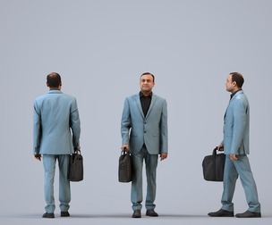 00246_Zeef0004 Adult Indian male walking through office in autumn business attire with bag