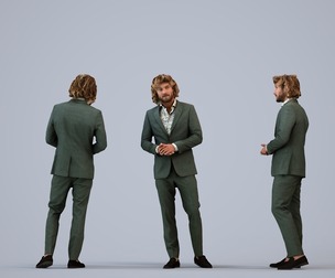 00250_Jet0004 Adult Caucasian man waiting in office wearing autumn or spring business attire