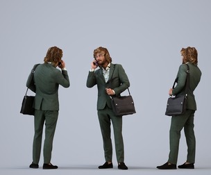 00250_Jet00010 Adult Caucasian man calling in office wearing transitional seasonal business attire