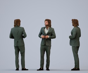 00250_Jet0005 Adult Caucasian man waiting in office wearing autumn or spring business attire