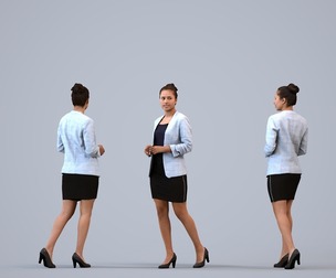 00251_Anargul0015 Adult Indian woman waiting in office wearing transitional seasonal business attire