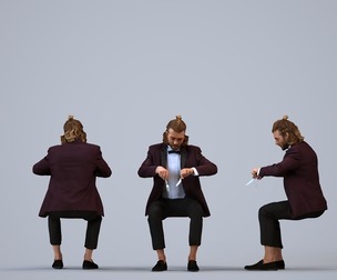 00254_Jetl0010 Adult Caucasian man waiting in office wearing transitional seasonal clothing