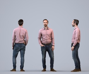 00254_Daud0003 Adult Caucasian man waiting in public space wearing autumn or spring attire