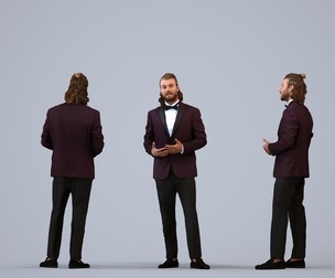 00254_Jetl0003 Adult Caucasian man talking in restaurant setting wearing transitional seasonal