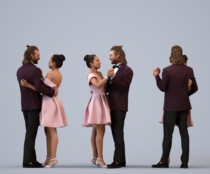 00255_JetlandA0002 Adult Caucasian adults bonding in public wearing formal transitional seasonal