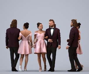 00255_JetlandA0001 Adult Caucasian professional walking together in formal transitional seasonal
