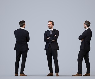 00256_Daud0003 Adult Caucasian male waiting in office wearing formal autumn or spring attire
