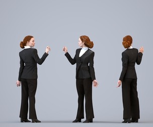 00266_Marva0006 Professional woman presenting in contemporary office wearing business attire