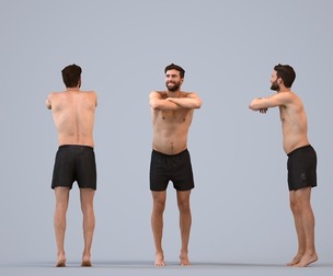 00270_Oliver007 Adult Caucasian man exercising outdoors in summer athletic wear