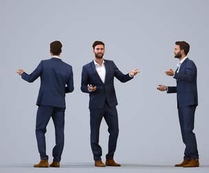 00276_Olivier012 Adult Caucasian man presenting in office wearing autumn or spring business attire