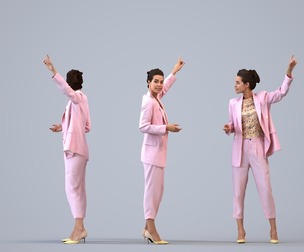 00277_Denise006 Adult Caucasian woman presenting in office wearing transitional seasonal business