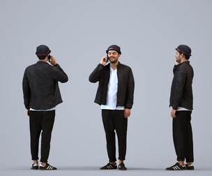 00291_Darren007 Adult Caucasian man calling with smartphone in autumn or spring attire