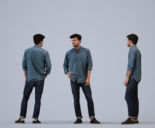 00293_Darren003 Adult Caucasian man waiting in public space wearing casual summer clothing