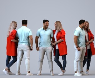 00294_samen002 Adult Black and Caucasian men bonding in public wearing transitional seasonal