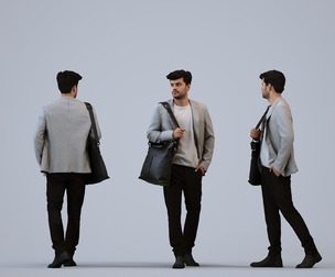 00296_Darren005 Adult Caucasian man waiting in office wearing autumn or spring business attire with