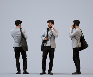 00296_Darren006 Adult Caucasian businessman calling with smartphone in office, autumn attire