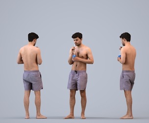 00300_Darren006 Adult Caucasian man standing in athletic wear for sports environments