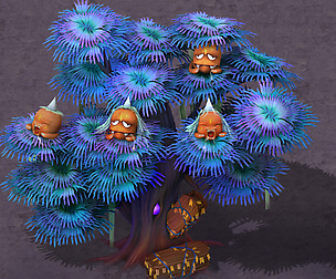 Cartoon hell - ghost coffin tree 01