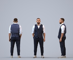 00313_Adil003 Adult Middle Eastern man waiting in office wearing transitional seasonal business